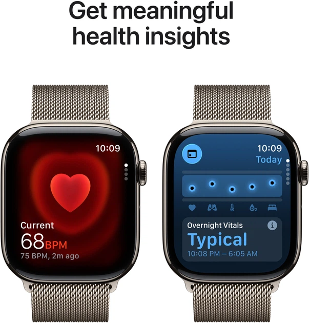 Смарт-годинник Apple Watch Series 11 GPS + Cellular 46mm Natural Titanium Case with Natural Milanese Loop - M/L (MFD04) - зображення 5