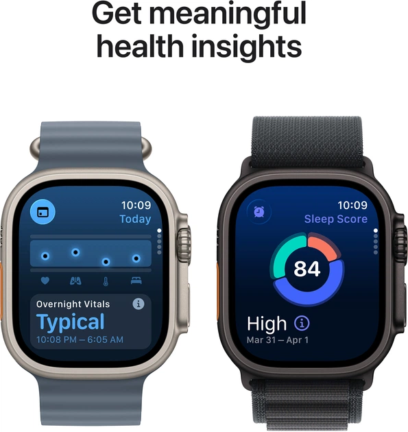 Smartwatch Apple Watch Ultra 3 GPS + Cellular 49mm Natural Titanium Case with Light Blue Alpine Loop - L (MEWP4) - obraz 6