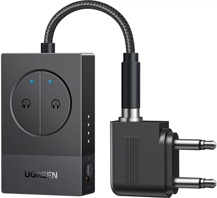 Odbiornik Ugreen BT305 Bluetooth 5.4 Transmitter Black (6941876267064) - obraz 2