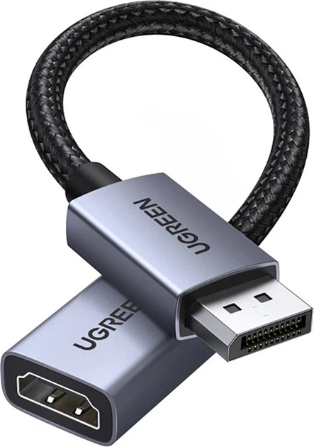 Adapter Ugreen DisplayPort to HDMI 4K 30Hz Black (6941876269822) - obraz 2