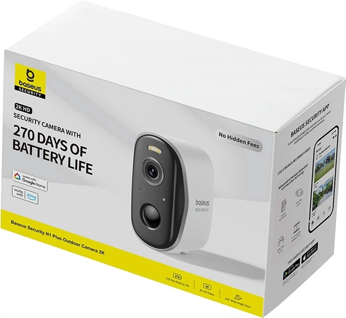 Kamera IP Baseus Security N1 Plus 2K White (6932172662509) - obraz 2