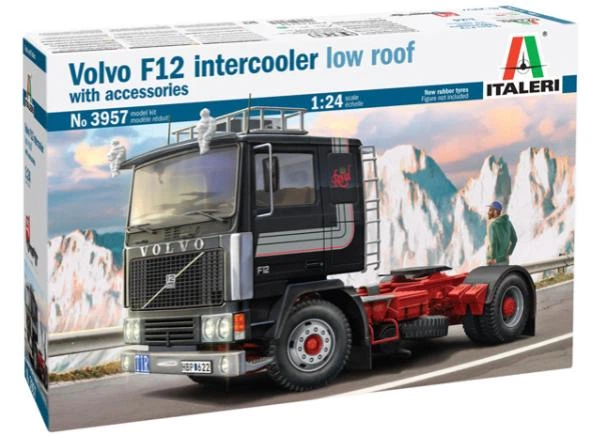 Збірна модель 1:24 вантажівка Volvo F12 Intercooler Low Roof with accessories Italeri 3957 - зображення 2