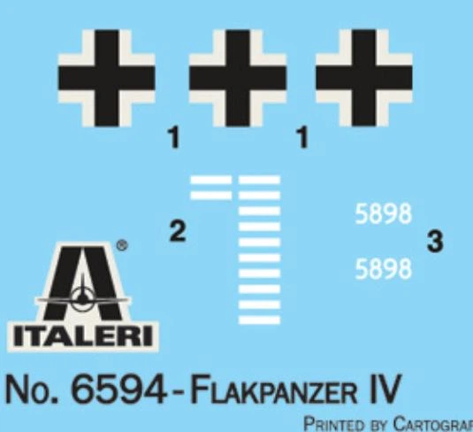 Збірна модель 1:35 самохідна зенітна установка Flakpanzer IV Ostwind Italeri 6594 - Фото 3 Збірна модель 1:35 самохідна зенітна установка Flakpanzer IV Ostwind Italeri 6594 - изображение 3