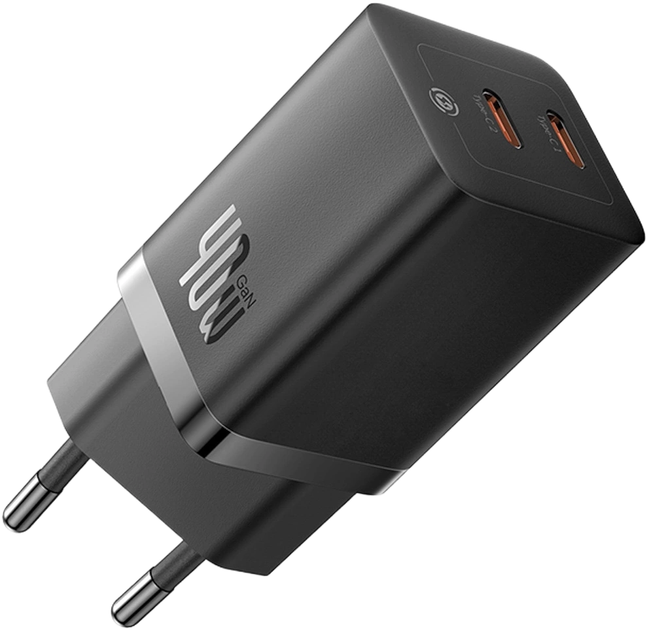 Ładowarka sieciowa Baseus GaN5 Pro 40W 2xUSB-C Black (6932172646264) - obraz 2