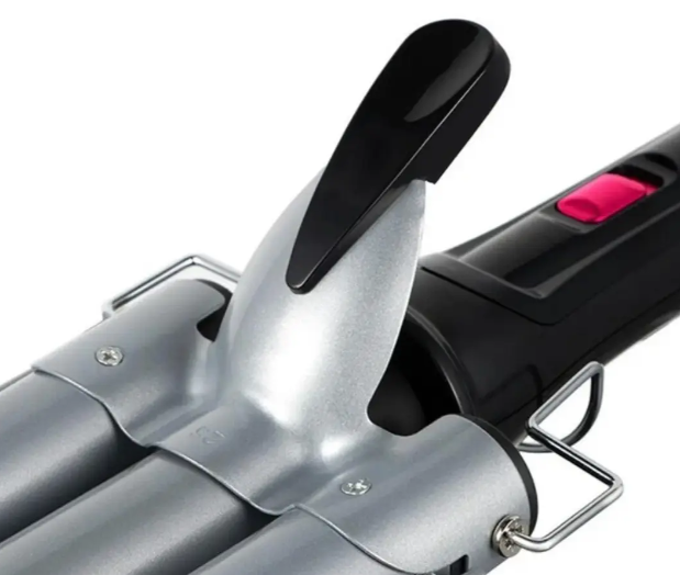 Тройная плойка Domotec MS-481B три волны для создания волн и локонов 3 Barrel Hair Curler 97 Вт Черная - изображение 2