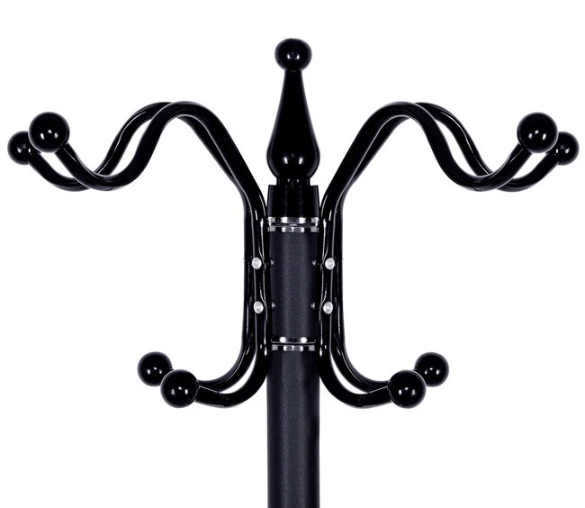 Wieszak na ubrania SPRINGOS HA2032 stojący 12 haczyków metal 174 cm czarny (5907719412894) - obraz 4