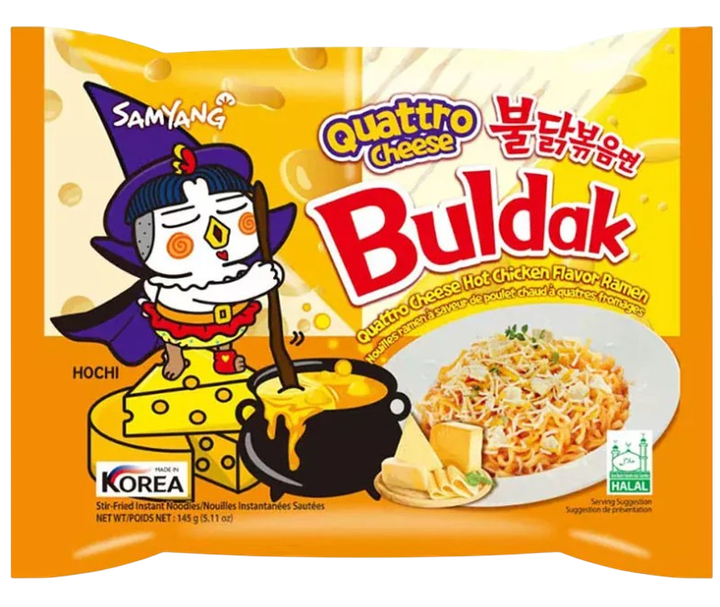 Корейский рамен Buldak Quattro Cheese Samyang 145г - Фото 1 Корейский рамен Buldak Quattro Cheese Samyang 145г - изображение 1