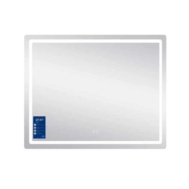 Дзеркало Qtap Mideya (DC-F910) 1000х800 з LED-підсвічуванням Touch, з антизапітнінням, з годинником, диммером - Фото 4 Дзеркало Qtap Mideya (DC-F910) 1000х800 з LED-підсвічуванням Touch, з антизапітнінням, з годинником, диммером - зображення 4