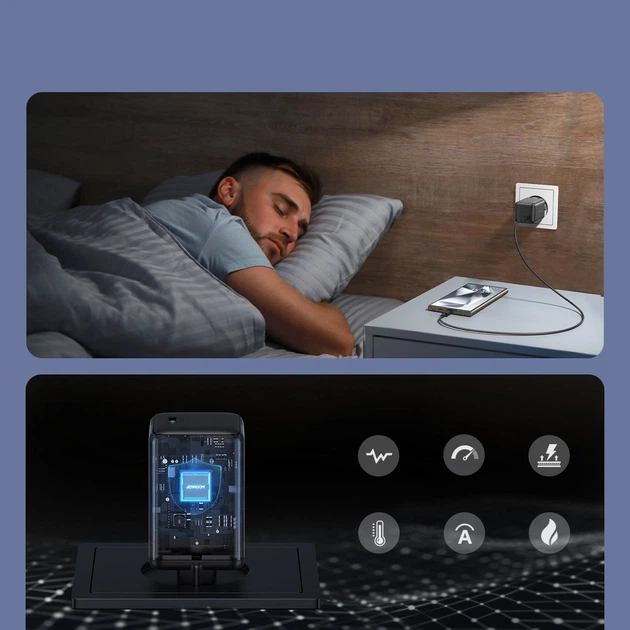 Ładowarka sieciowa JOYROOM JR-TCG18 65W 1 x USB-C EU Black (6956116766559) - obraz 2