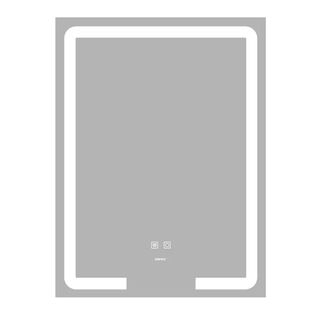 Зеркало Zerix Prime MR02-50x80 с LED Touch, Anti-fog, диммером, регулятором яркости (ZX6052) - Фото 1 Зеркало Zerix Prime MR02-50x80 с LED Touch, Anti-fog, диммером, регулятором яркости (ZX6052) - изображение 1