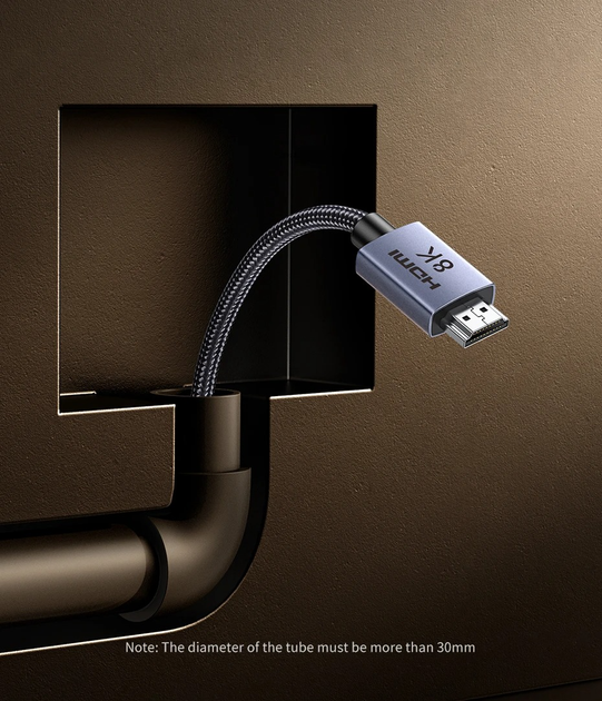 Кабель Ugreen HD171 HDMI V2.1 8K 60Hz 1m - Фото 3 Кабель Ugreen HD171 HDMI V2.1 8K 60Hz 1m - изображение 3