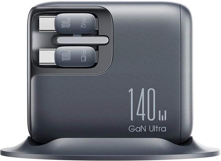 Мережевий зарядний пристрій Joyroom Podix JR-TRD01 GaN 140W Black (6956116762223) - зображення 3