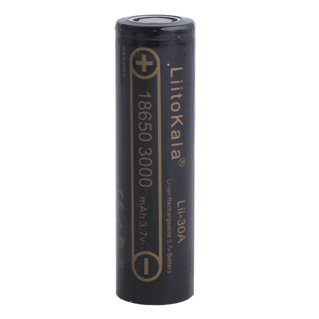 Акумулятор LiitoKala Li-ion 18650 3000mAh високотоковий 12A, Lii-30A - изображение 3
