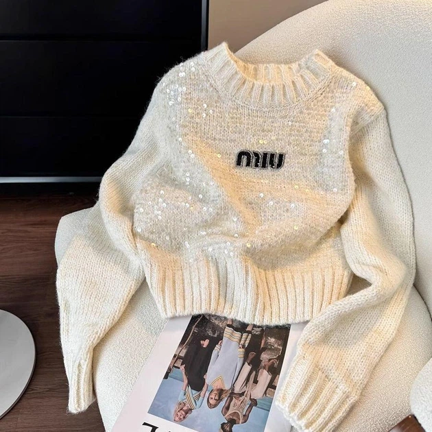 Дитячий светр з паєтками MIU, 140 - изображение 2