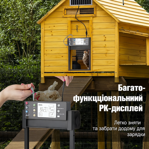 Автоматические двери для курятника с ЖК-дисплеем с таймером - Фото 10 Автоматические двери для курятника с ЖК-дисплеем с таймером - изображение 10