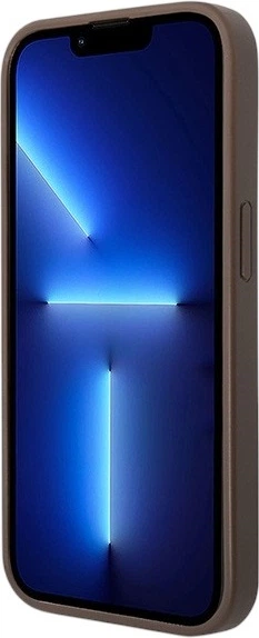 Etui plecki Guess 4G Big Metal Logo do Apple iPhone 15 Pro Brown (GUHCP15L4GMGBR) - obraz 4
