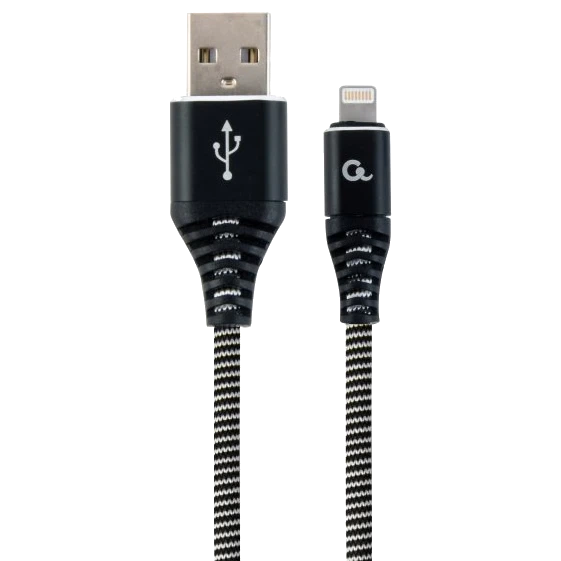 Кабель Cablexpert CC-USB2B-AMLM-1M-BW USB A - Lightning 1м - Фото 1 Кабель Cablexpert CC-USB2B-AMLM-1M-BW USB A - Lightning 1м - зображення 1