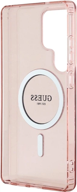 Панель Guess Glitter Circle Classic Logo MagSafe для Samsung Galaxy S25 Ultra Pink (3666339449780) - зображення 7