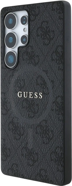 Etui Guess Leather 4G Colored Ring Classic Logo MagSafe do Samsung Galaxy S25 Ultra Black (3666339441715) - obraz 2