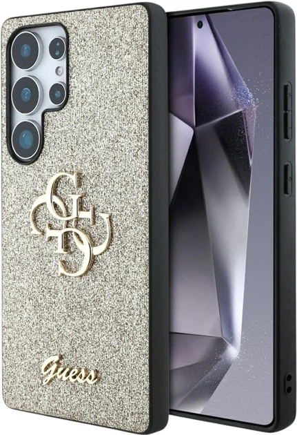 Панель Guess Fixed Glitter Big 4G Metal Logo для Samsung Galaxy S25 Ultra Gold (3666339441692) - зображення 8