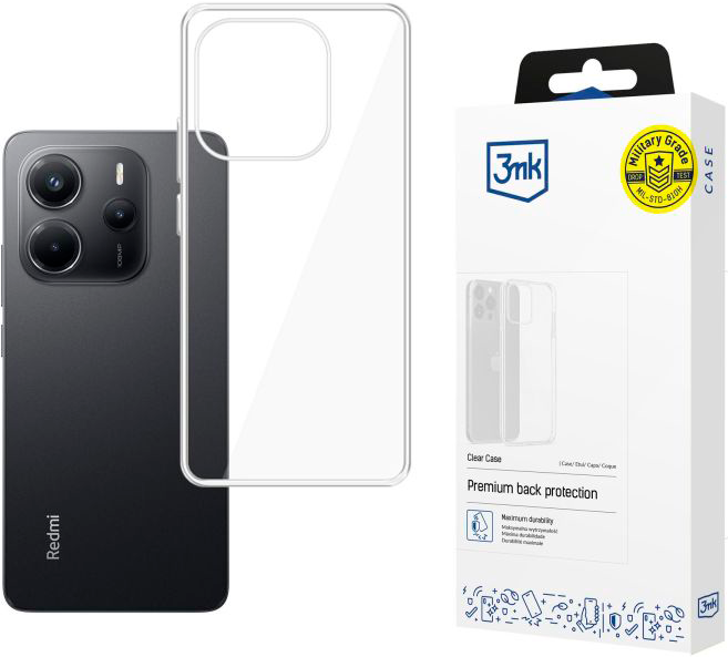 Etui plecki 3MK Clear do Xiaomi Redmi Note 14 4G Transparent (5903108636759) - obraz 1