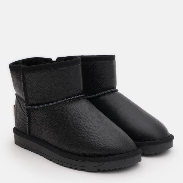 Женские угги низкие кожаные с мехом HENGJI 5855 37 23.5 см Черные (ROZ6501018979) - Фото 3 Женские угги низкие кожаные с мехом HENGJI 5855 37 23.5 см Черные (ROZ6501018979) - изображение 3