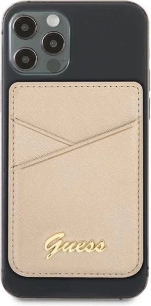 Магнітний гаманець Guess Wallet Saffiano with MagSafe Gold (GUWMSSASLGO) - зображення 2