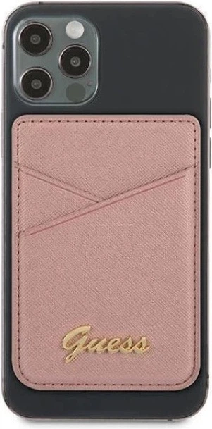 Магнітний гаманець Guess Wallet Saffiano with MagSafe Pink (GUWMSSASLPI) - зображення 2