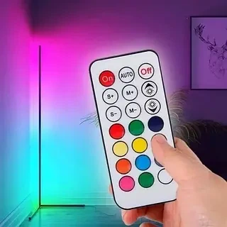 Підлогова кутова RGB лампа торшер з пультом керування 1,2м Кутовий підлоговий нічник світильник - Фото 4 Підлогова кутова RGB лампа торшер з пультом керування 1,2м Кутовий підлоговий нічник світильник - зображення 4