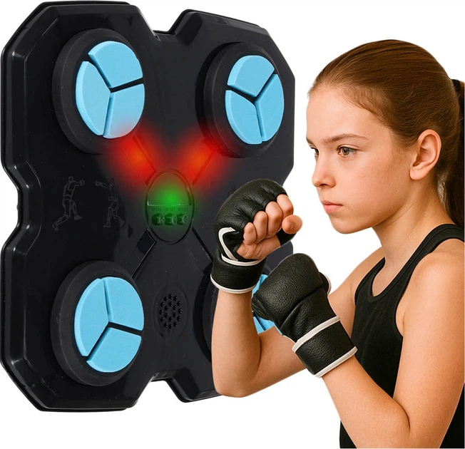 Електронна боксерська мішень KIK LED USB з музикою та рукавичками KX3006 (5903039768130) - зображення 11