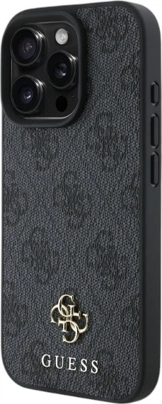 Etui plecki Guess 4G Small Classic MagSafe do Apple iPhone 16 Pro Black (GUHMP16LP4SM4MK) - obraz 3