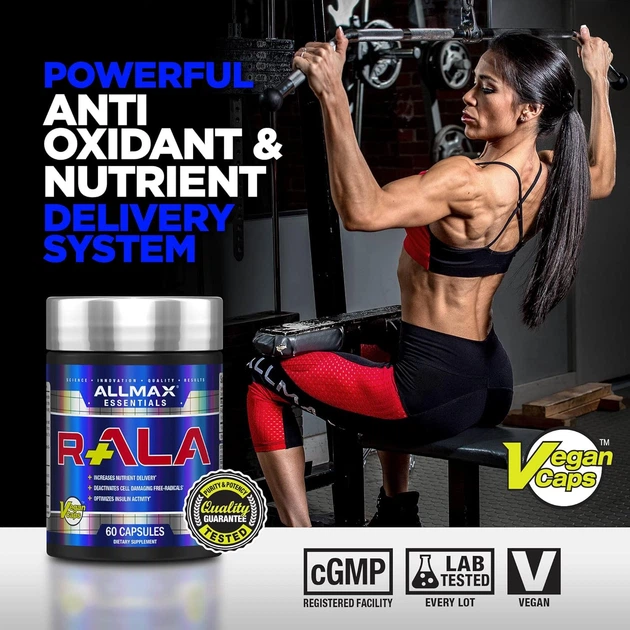Альфа-ліпоєва кислота AllMax R+ALA 60 капсул - Фото 3 Альфа-ліпоєва кислота AllMax R+ALA 60 капсул - зображення 3