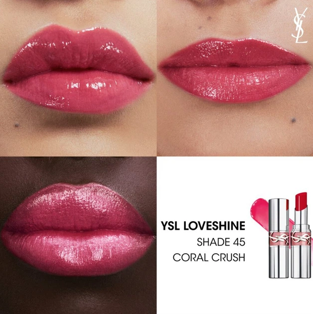 Помада для губ Yves Saint Laurent Loveshine зволожувальна 45 Coral Crush 3.2 г (3614274132632) - зображення 2