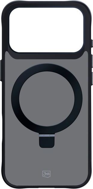 Etui plecki 3MK Smoke Case Mag&Stand do Apple iPhone 17 Pro Transparent/Black (5903108665261) - obraz 2