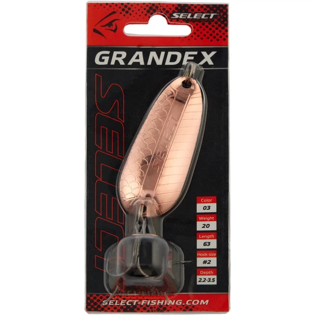 Блешня Select Grandex 20.0g 63mm #03 - Фото 2 Блешня Select Grandex 20.0g 63mm #03 - зображення 2