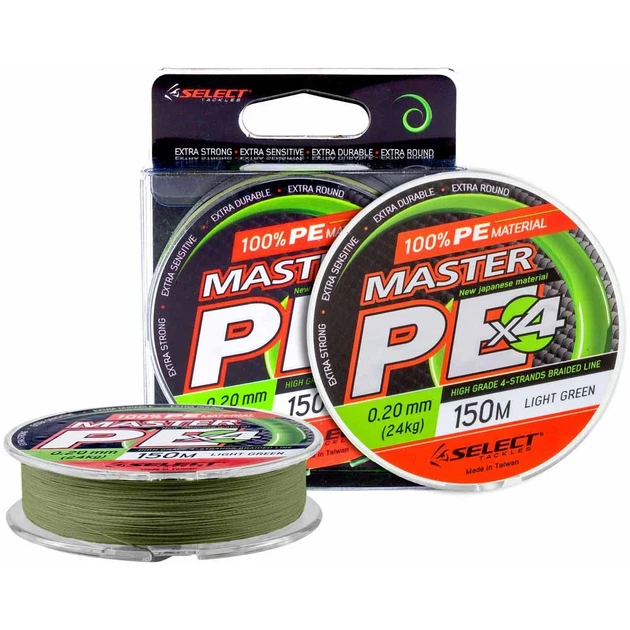 Шнур Select Master PE 150m (темн.-зел.) #0.6/0.10mm 28lb/13kg - Фото 2 Шнур Select Master PE 150m (темн.-зел.) #0.6/0.10mm 28lb/13kg - изображение 2