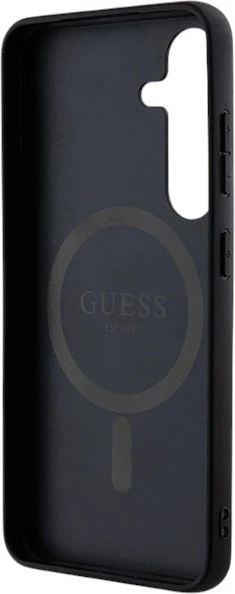 Etui plecki Guess 4G Collection Leather Metal Logo MagSafe do Samsung Galaxy S24 Black (GUHMS24SG4GFRK) - obraz 6