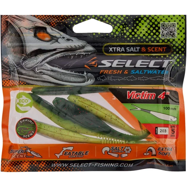 Силикон Select Victim V-Tail 4" #203 (5 шт/уп) - Фото 2 Силикон Select Victim V-Tail 4" #203 (5 шт/уп) - изображение 2
