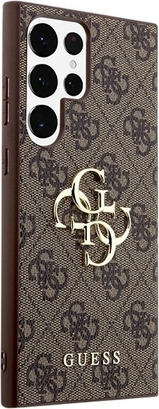 Панель Guess 4G Big Metal Logo для Samsung Galaxy S24 Ultra Brown (GUHCS24L4GMGBR) - зображення 4
