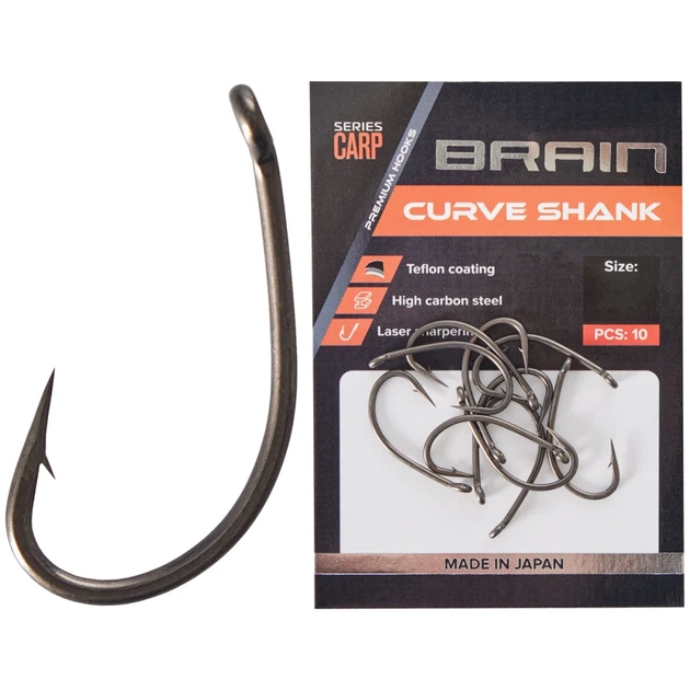 Крючок Brain Curve Shank #2 (10 шт/уп) - Фото 1 Крючок Brain Curve Shank #2 (10 шт/уп) - изображение 1