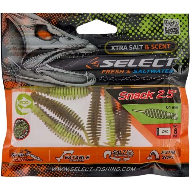 Силикон Select Snack 2.5" #242 (6 шт/уп) - Фото 2 Силикон Select Snack 2.5" #242 (6 шт/уп) - изображение 2