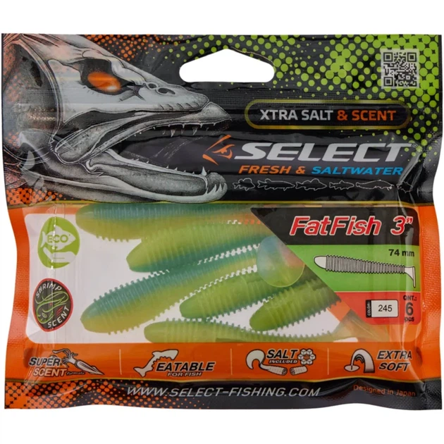 Силикон Select FatFish 3" #245 (6 шт/уп) - Фото 2 Силикон Select FatFish 3" #245 (6 шт/уп) - изображение 2