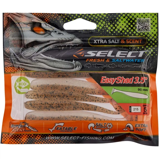 Силикон Select Easy Shad 3.5" #215 (5 шт/уп) - Фото 2 Силикон Select Easy Shad 3.5" #215 (5 шт/уп) - изображение 2