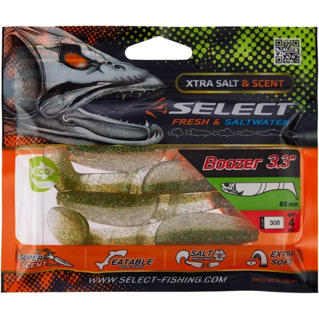 Силикон Select Boozer 3.3" #308 (4 шт/уп) - Фото 2 Силикон Select Boozer 3.3" #308 (4 шт/уп) - изображение 2