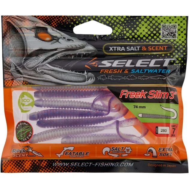 Силикон Select Freek Slim 3" #280 (7 шт/уп) - Фото 2 Силикон Select Freek Slim 3" #280 (7 шт/уп) - изображение 2