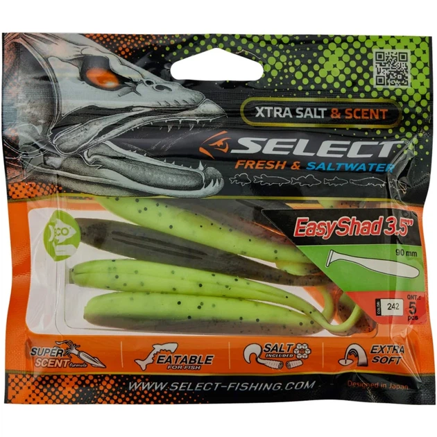 Силикон Select Easy Shad 3.5" #242 (5 шт/уп) - изображение 2
