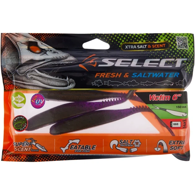 Силікон Select Victim V-Tail 6" #888 (3 шт/уп) - зображення 2