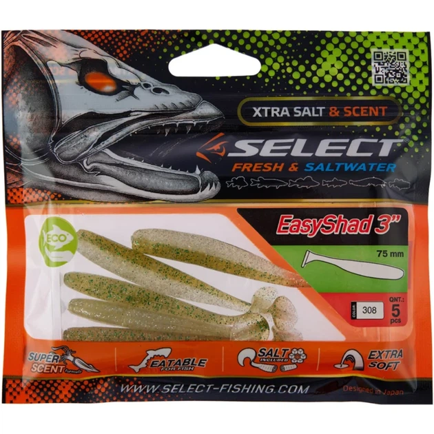 Силикон Select Easy Shad 3" #308 (5 шт/уп) - изображение 2