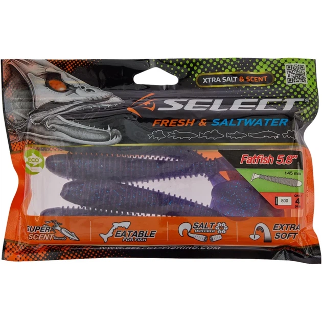 Силикон Select FatFish 5.8" #800 (4 шт/уп) - Фото 2 Силикон Select FatFish 5.8" #800 (4 шт/уп) - изображение 2