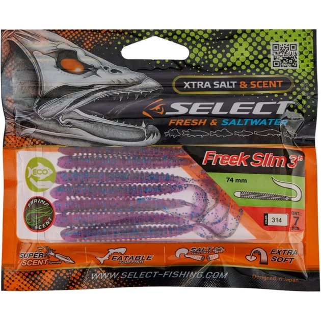 Силикон Select Freek Slim 3" #314 (7 шт/уп) - изображение 2